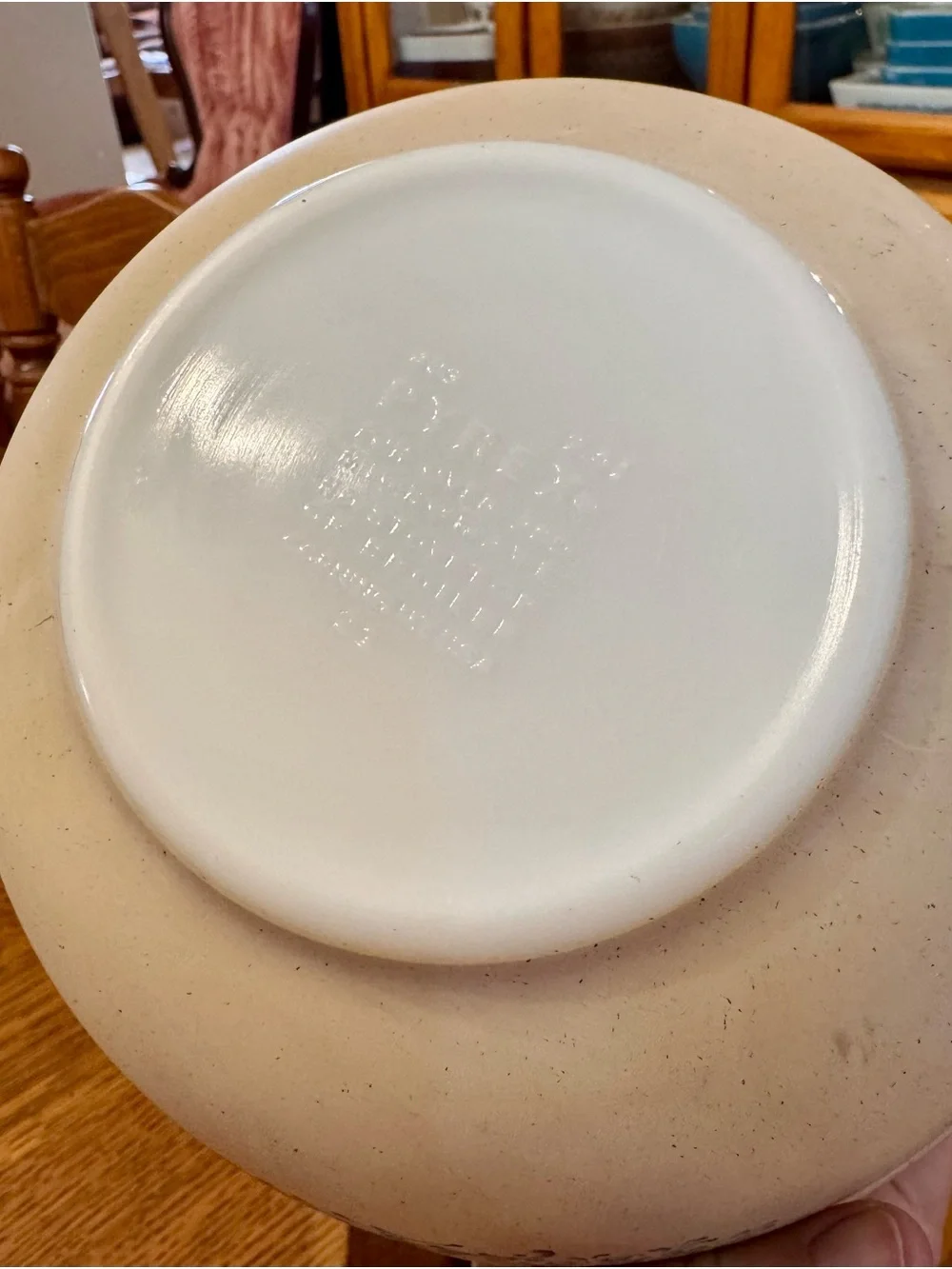 Pyrex Blue Floral Speckled Ceramic Mixing Bowl (403 Size)